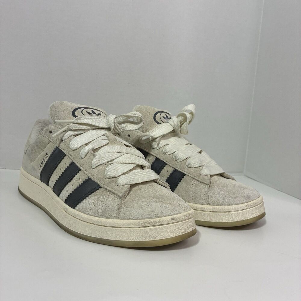 Adidas Campus 00s Men’s 9.5 Off White Core Black Suede Sneakers JH9613